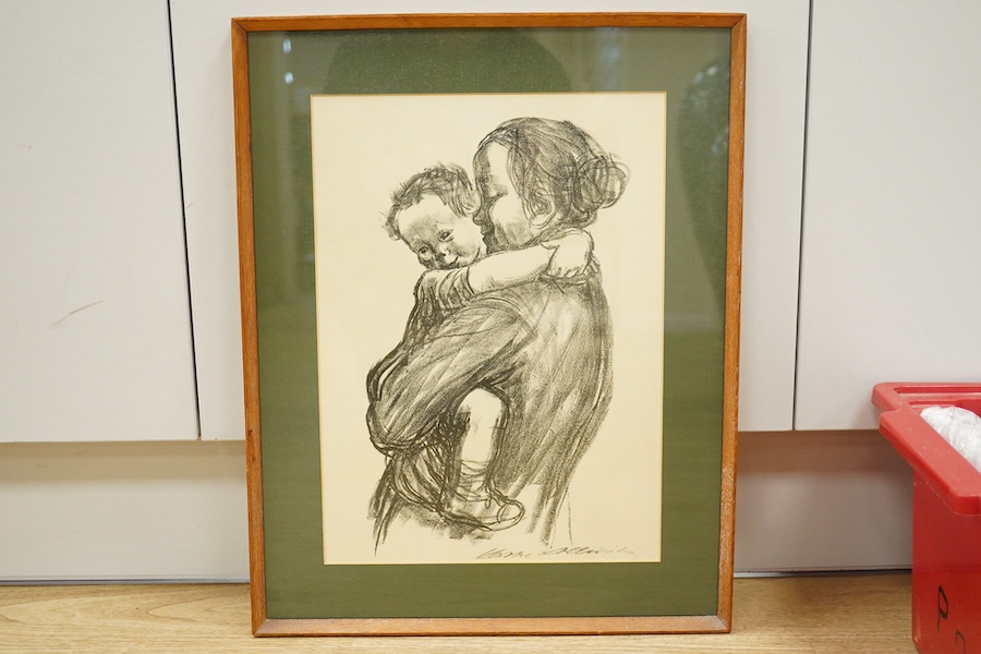 Käthe Kollwitz (German, 1867-1945), lithograph, Mother and child, 38 x 27cm. Condition - good